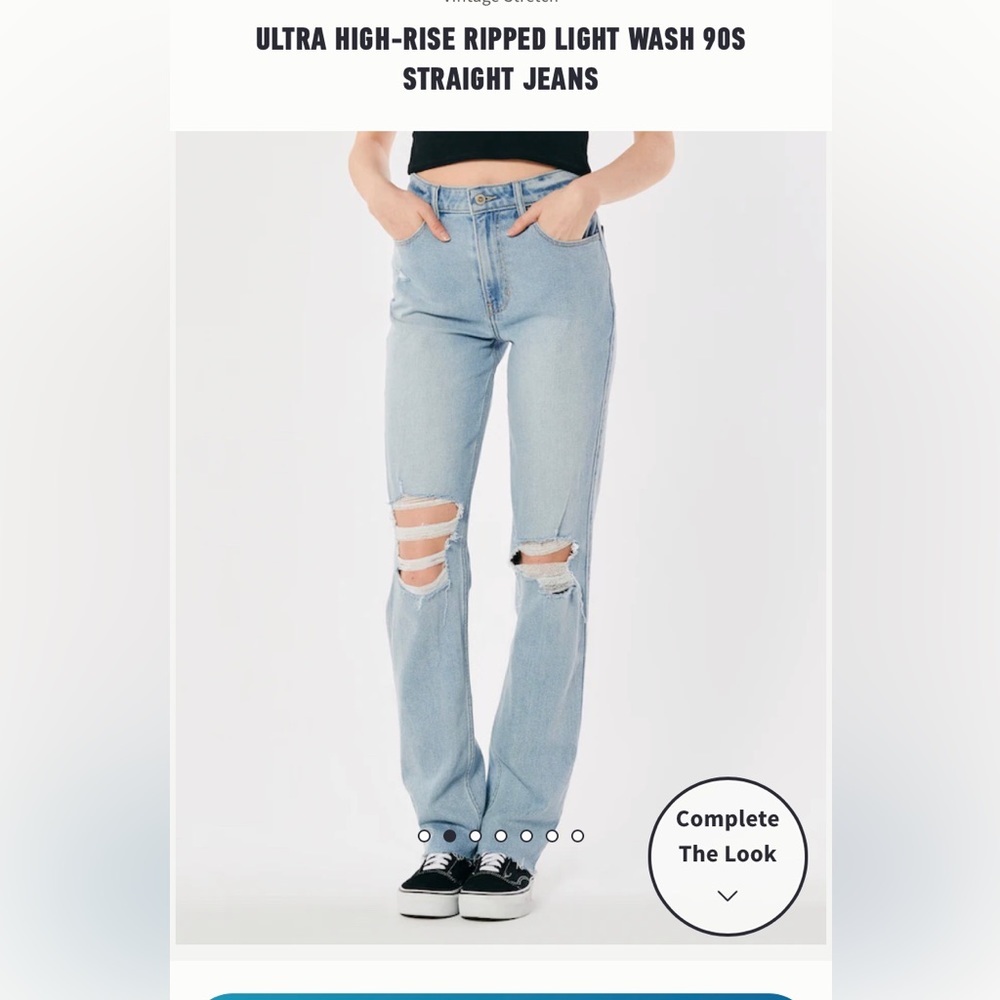 Hollister light was straight jeans size 25!